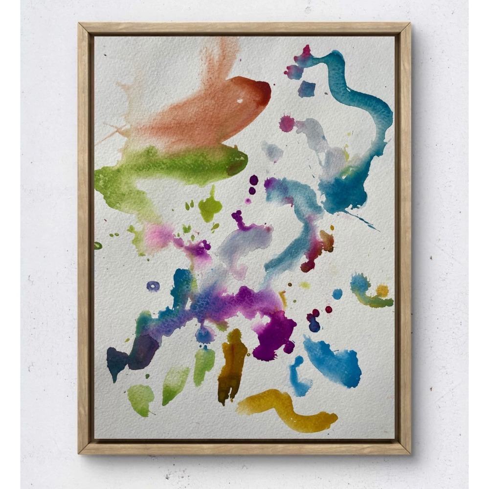 Original Abstract Watercolor Painting 9x12 Spiritual Expressionist Fine Art